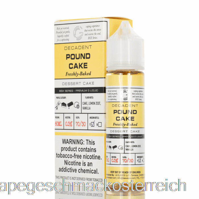 Pfundkuchen - BSX-Serie - 60 Ml 3 Mg Vape-Geschmack